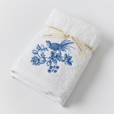 Chinoiserie Hand Towel - Set of 2 (1 Plain)