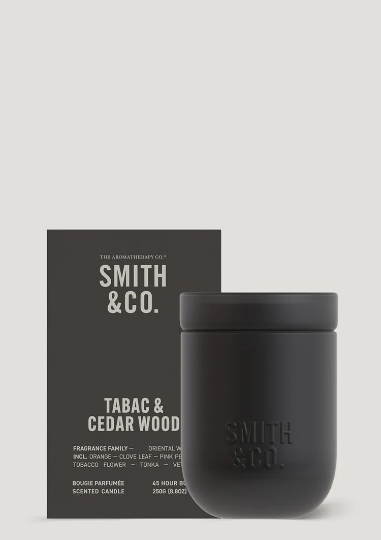 Smith &amp; Co Candle - Tabac &amp; Cedarwood