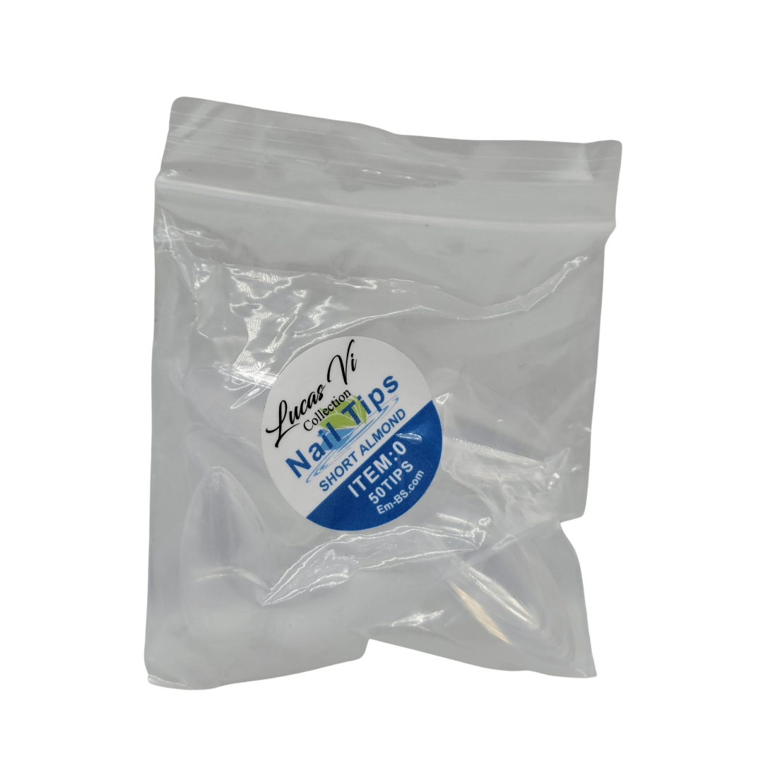 Lucas Vi Soft Gel Extension Clear Tips - Short Almond #0