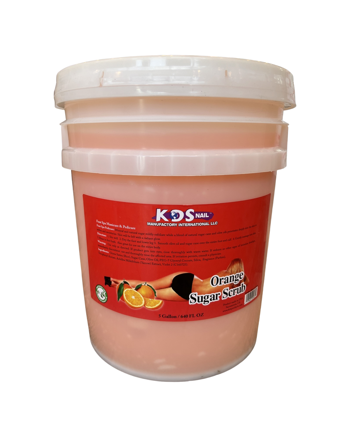 KDS Nail Orange Sugar Scrub – 5 Gallon