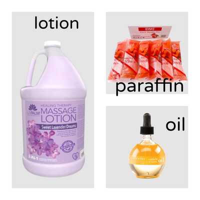 Lotions / Paraffin Wax / Oils