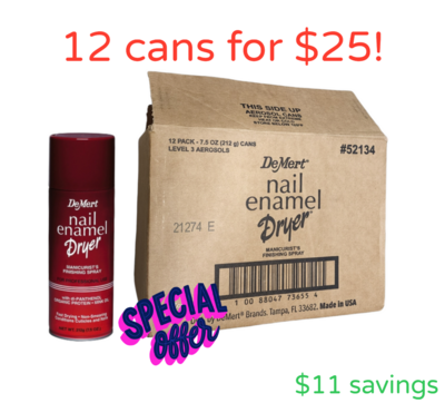 Amazon.com : Demert Nail Enamel Dryer Spray 7.5 oz. : Nail Polish : Beauty  & Personal Care