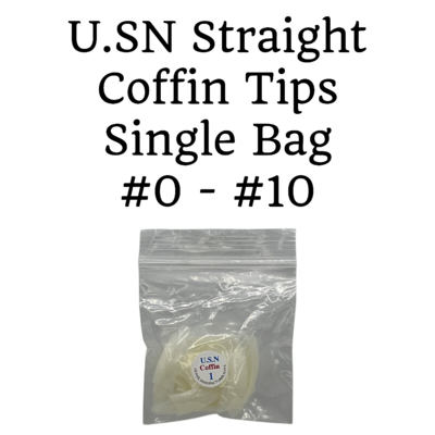 U.S.N Straight Coffin Nail Tips - Single Bag