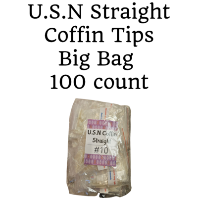 U.S.N Straight Coffin Nail Tips - Big Bag 100 count