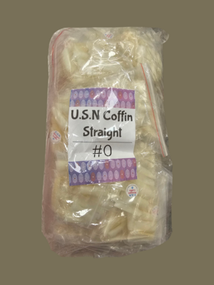#0 - U.S.N Coffin Straight Nail Tip - BIG BAG 100pcs