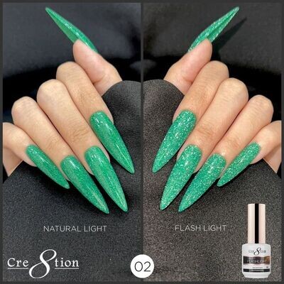 Cre8tion Under Flashlight (Reflective) Gel - #02