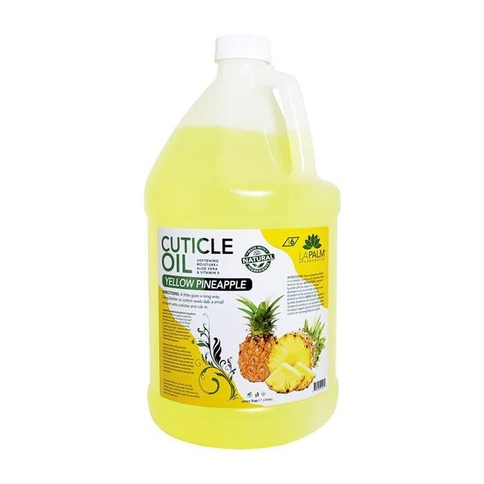 La Palm Spa Products Cuticle Oil - Pineapple Yellow - 1 Gallon - With Aloe Vera & Vitamin E