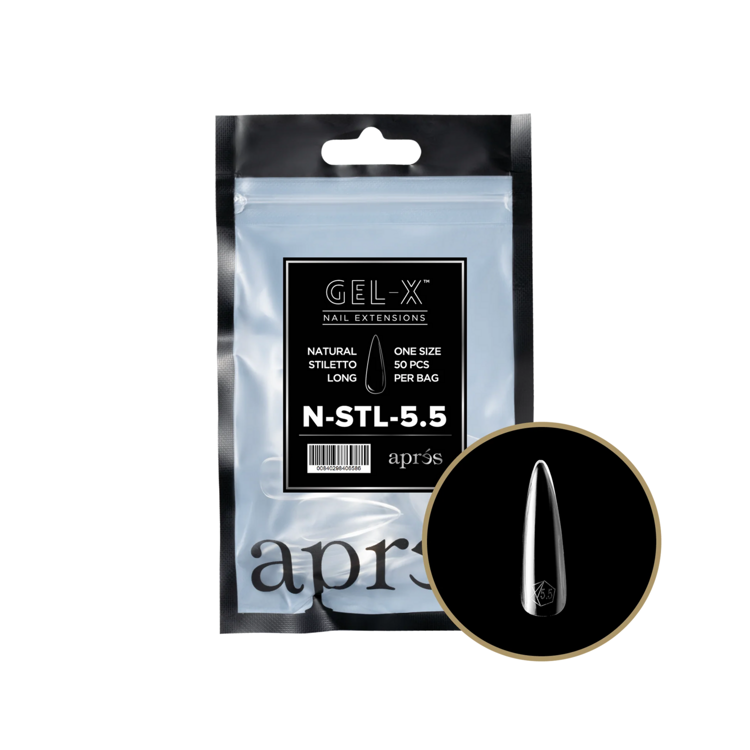 Refill Bag - Natural Stiletto Long #5.5
