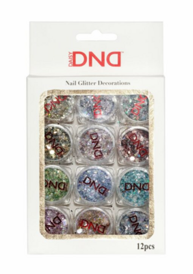 DND Fine Iridescent Nail Glitter Decoration – 12 Pack