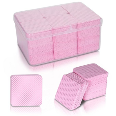 EM Beauty Lint Free Nail Wipes Box - Pink