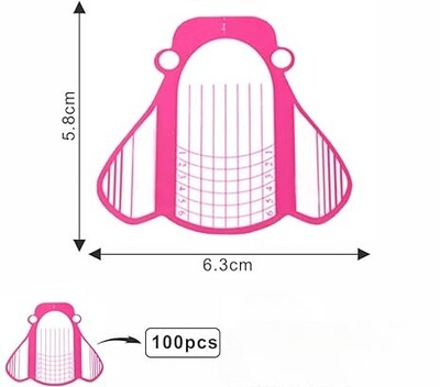Nail Forms - 100pc - Pink