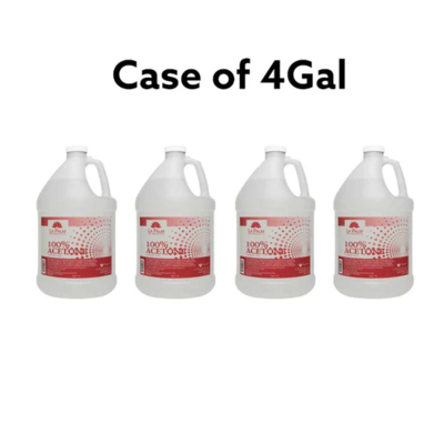 100% Pure Acetone - CASE of 4 Gallons