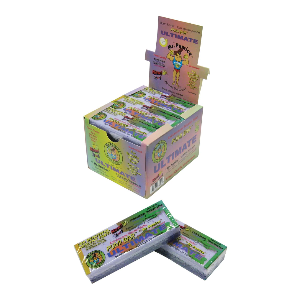 Mr. Pumice Ultimate 2in1 Pumi Bar COARSE/MEDIUM - 12 pc Display
