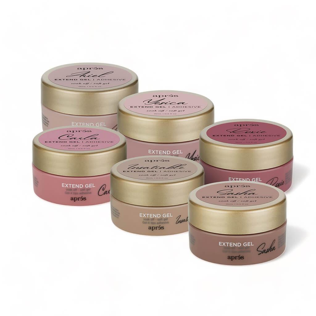 Après Color Extend Gel in (Jar set of 6) 15ml ea.