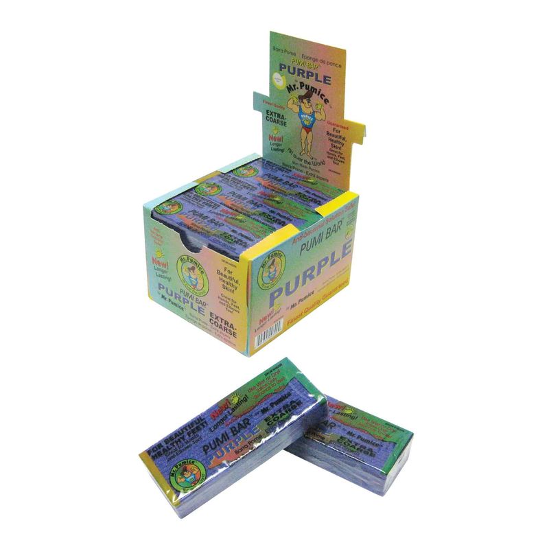 Mr. Pumice Purple Pumi Bar EXTRA COARSE - 12 pc Display