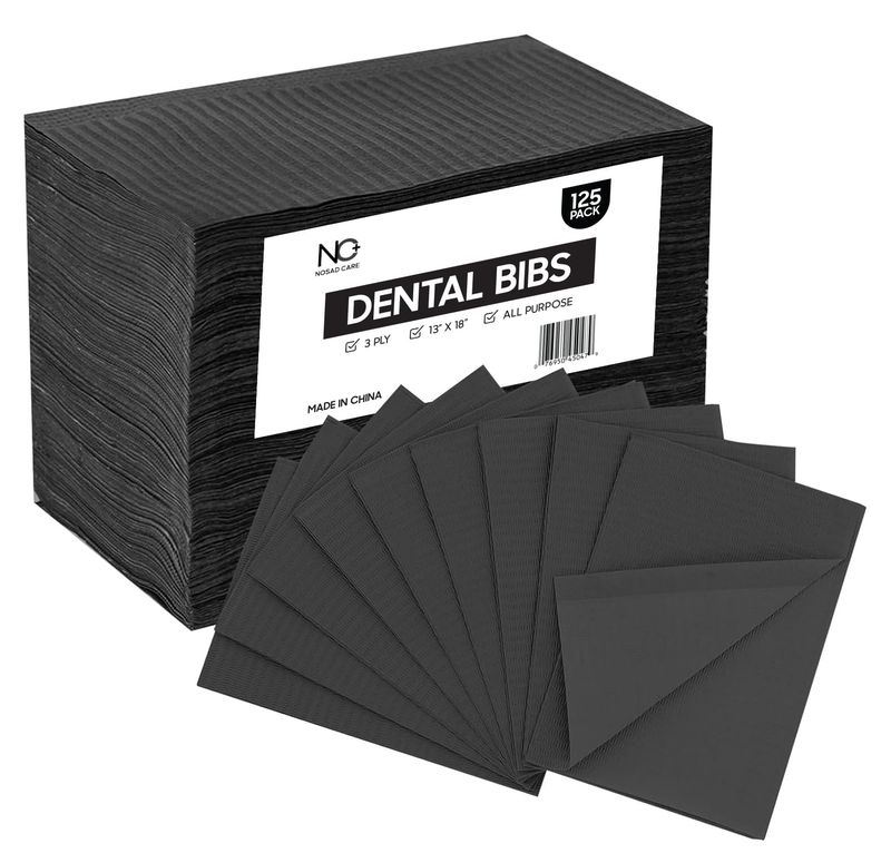 Disposable Dental Bibs For Nails - BLACK