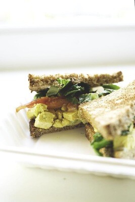 Plant based egg salad sandwich