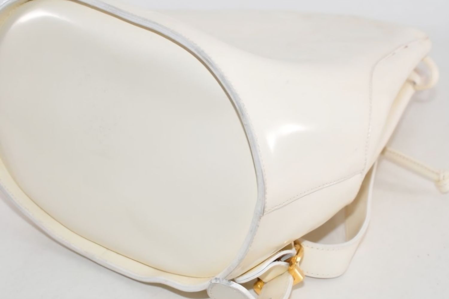 Salvatore Ferragamo Cream patent leather backpack