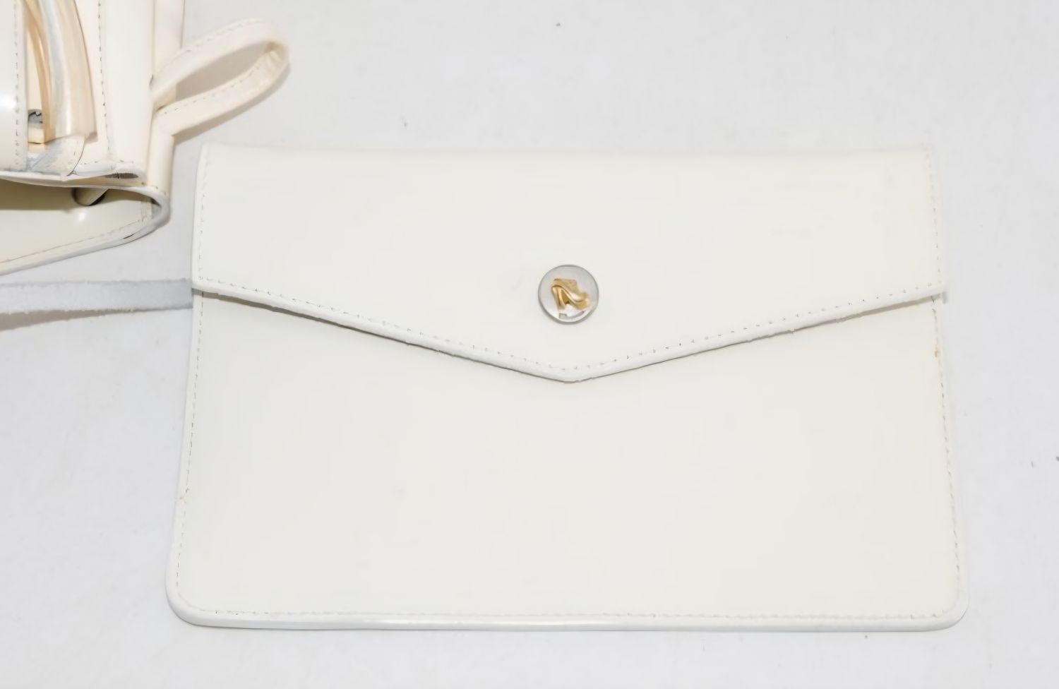 Salvatore Ferragamo Cream patent leather backpack