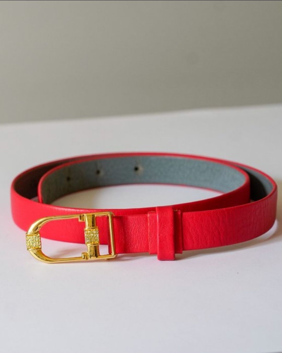 Christian Dior Rhinestone Buckle Belt – Size 70