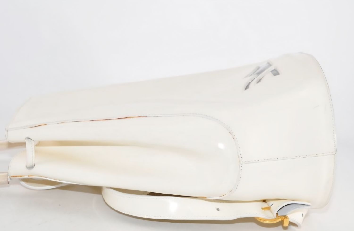 Salvatore Ferragamo Cream patent leather backpack