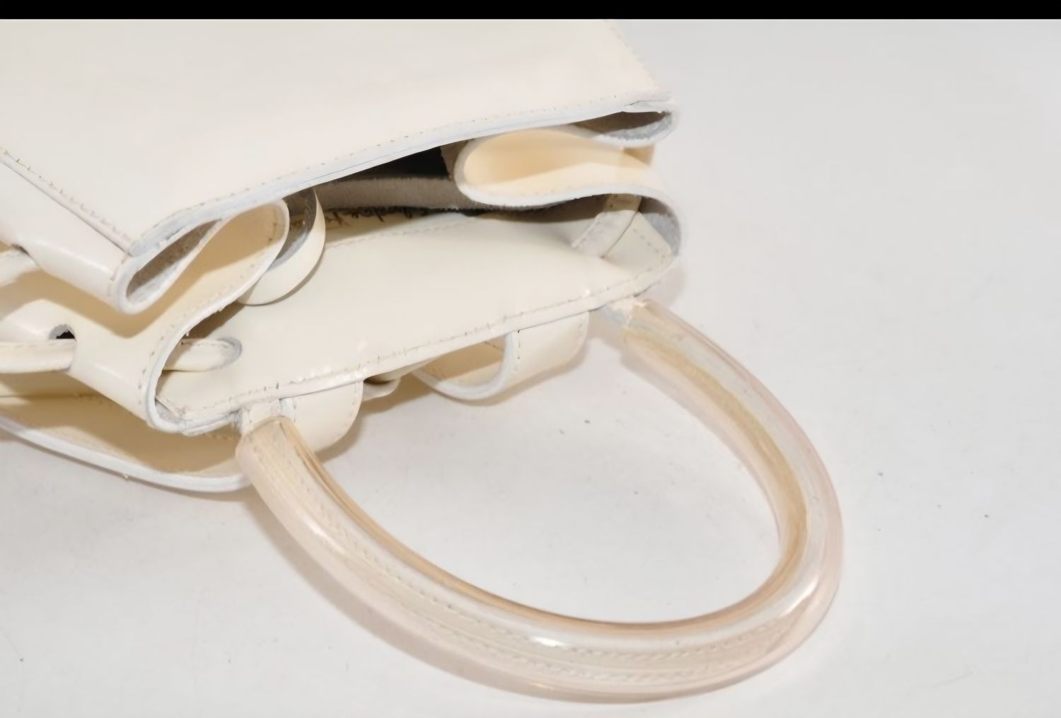 Salvatore Ferragamo Cream patent leather backpack