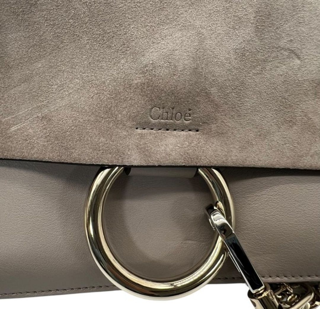 Chloé Faye Beige Suede Leather bag