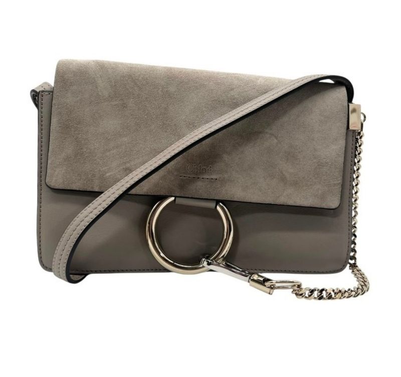Chloé Faye Beige Suede Leather bag