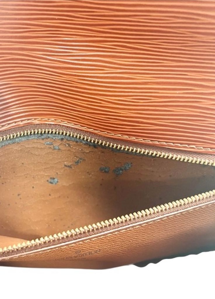 Louis Vuitton Serie Dragonne Cognac brown Epi Leather Clutch Bag