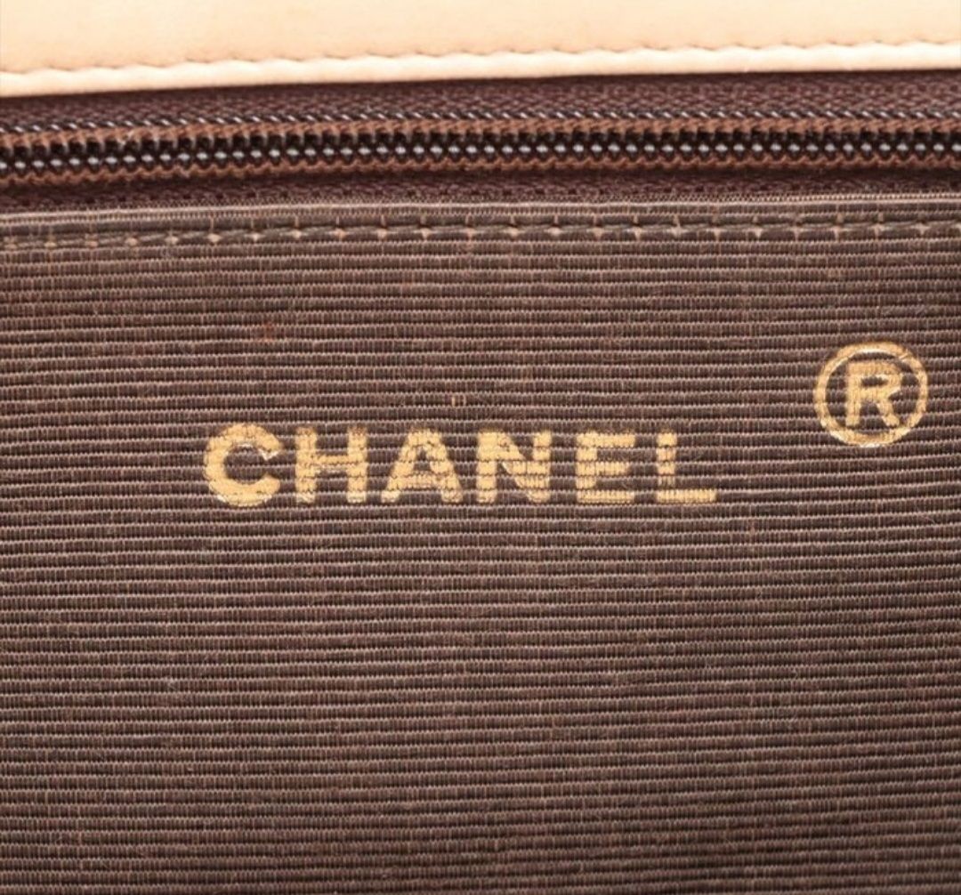 Chanel Beige Timeless Half Moon Shoulder Bag