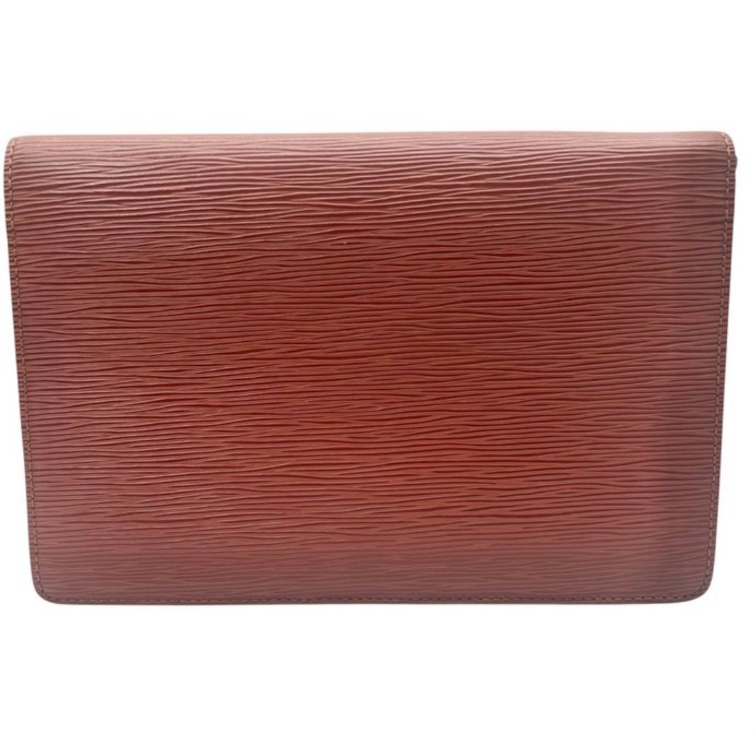 Louis Vuitton Serie Dragonne Cognac brown Epi Leather Clutch Bag