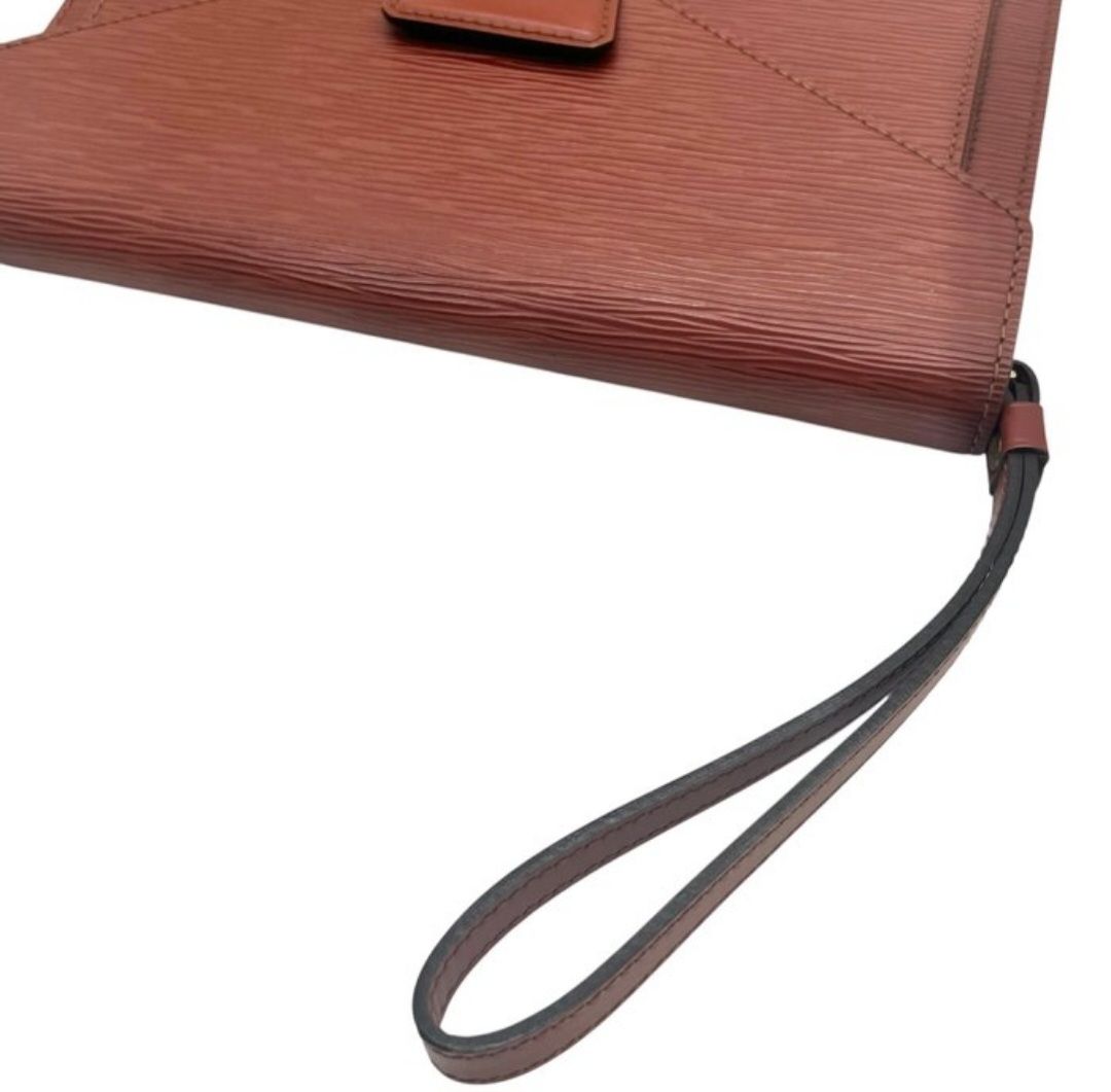 Louis Vuitton Serie Dragonne Cognac brown Epi Leather Clutch Bag