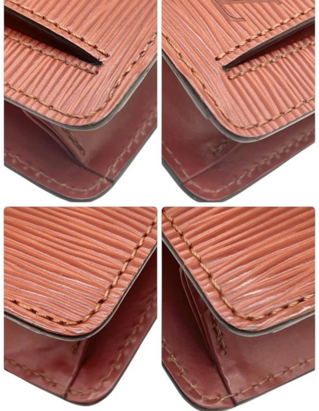 Louis Vuitton Serie Dragonne Cognac brown Epi Leather Clutch Bag