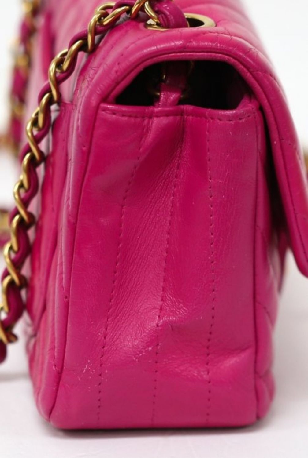Chanel Pink Lambskin leather mini Single Flap Bag