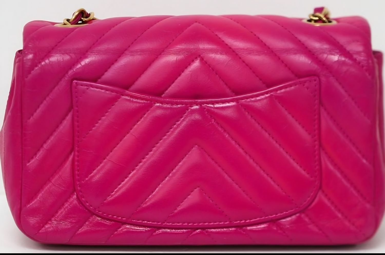 Chanel Pink Lambskin leather mini Single Flap Bag
