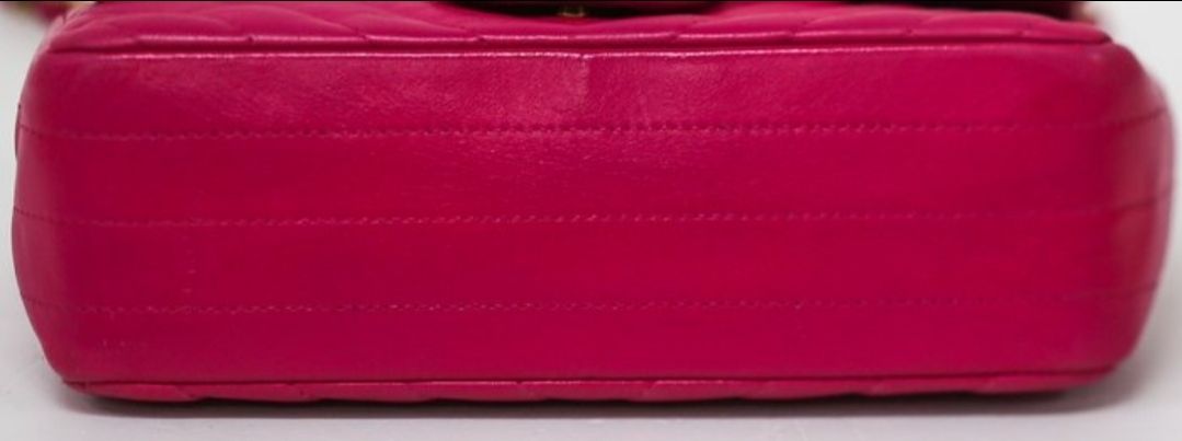 Chanel Pink Lambskin leather mini Single Flap Bag