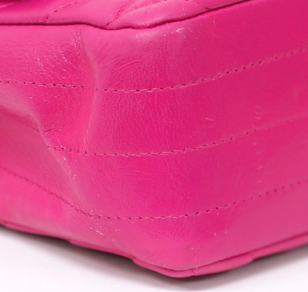 Chanel Pink Lambskin leather mini Single Flap Bag