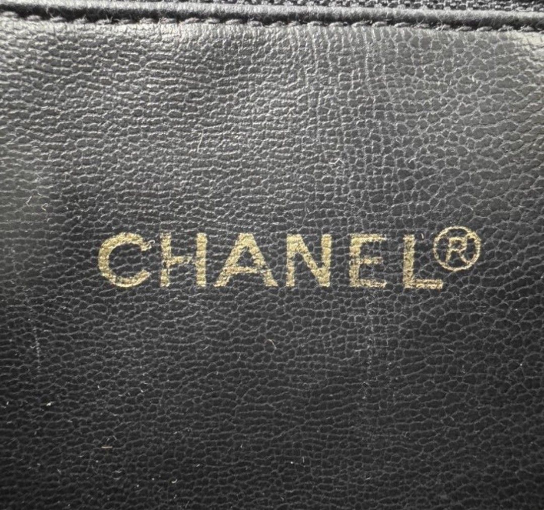 Chanel Black lambskin leather Matelassé Chain Tote Bag