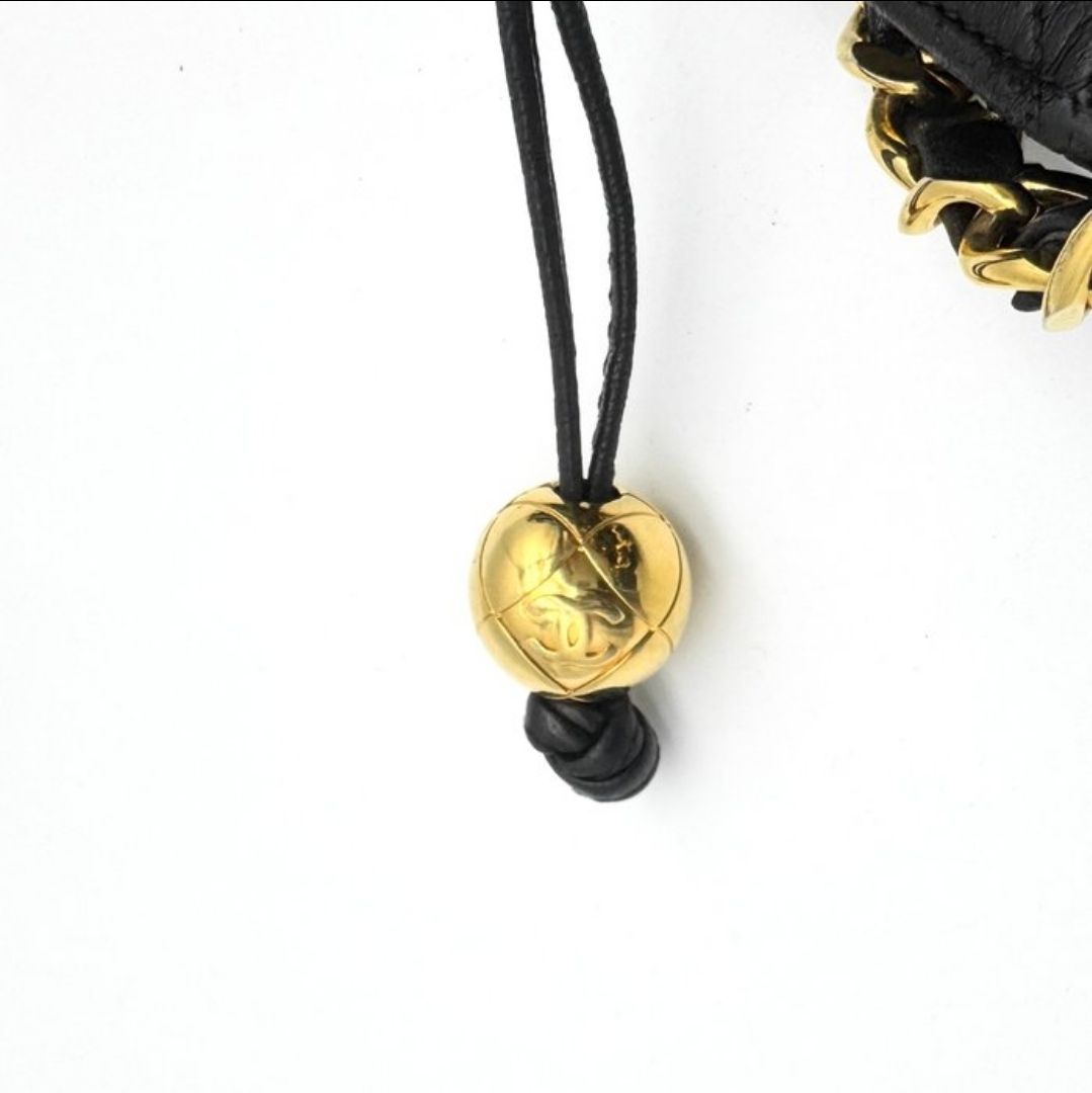 Chanel Black lambskin leather Matelassé Chain Tote Bag