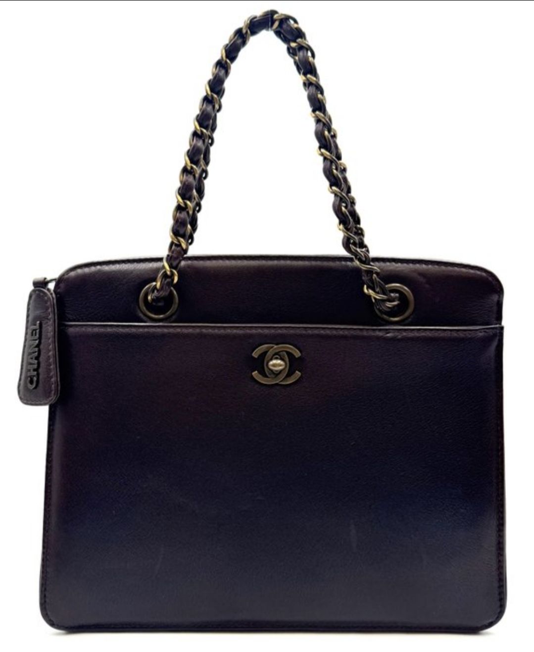 Chanel lambskin Leather Hard Case Handbag