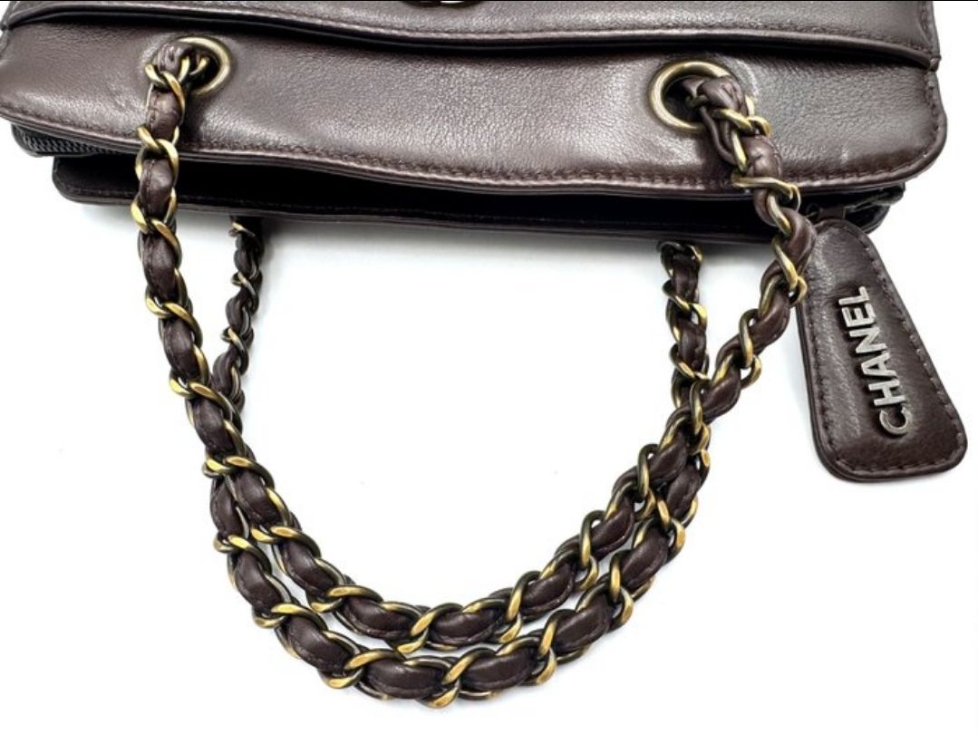 Chanel lambskin Leather Hard Case Handbag