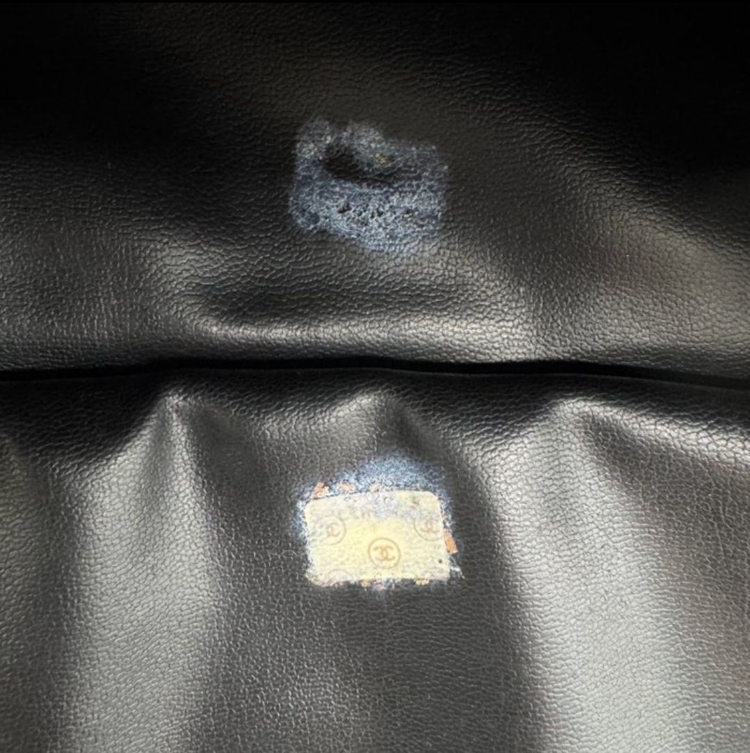 Chanel Black lambskin leather Matelassé Chain Tote Bag