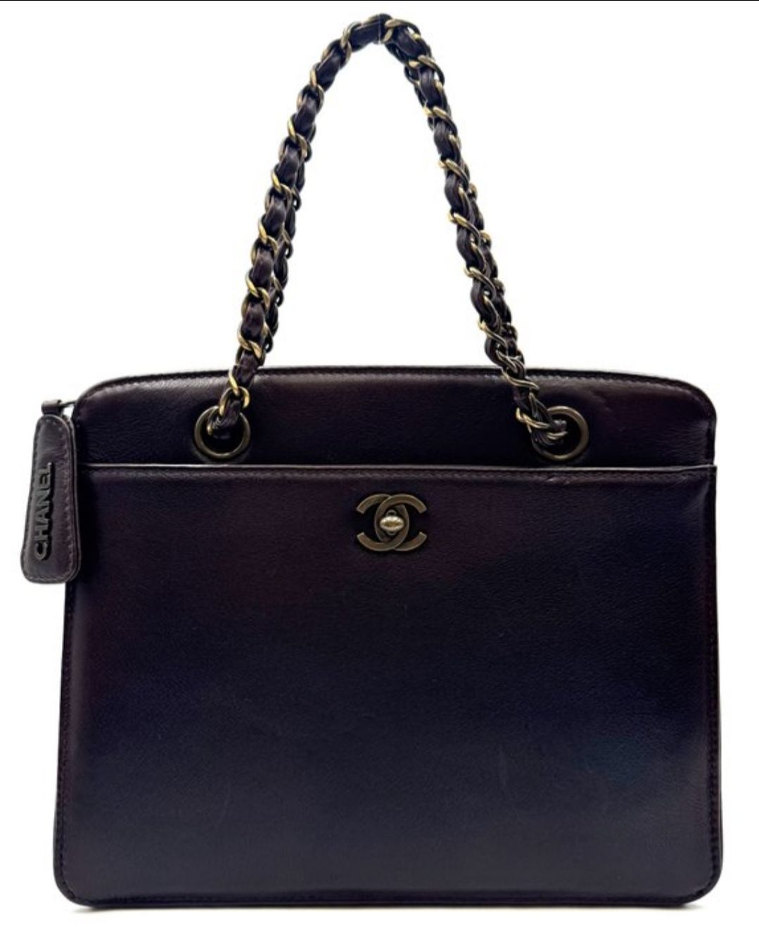 Chanel lambskin Leather Hard Case Handbag