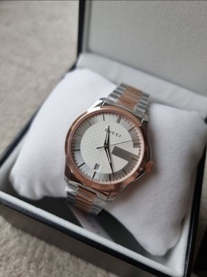 Gucci – Unisex Steel &amp; Rose Gold Quartz Watch – 2020+ – New with Box
