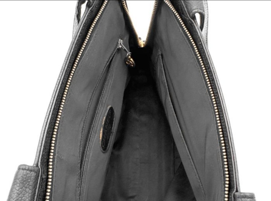 Chanel Black  Caviar Leather Logo Tote Bag