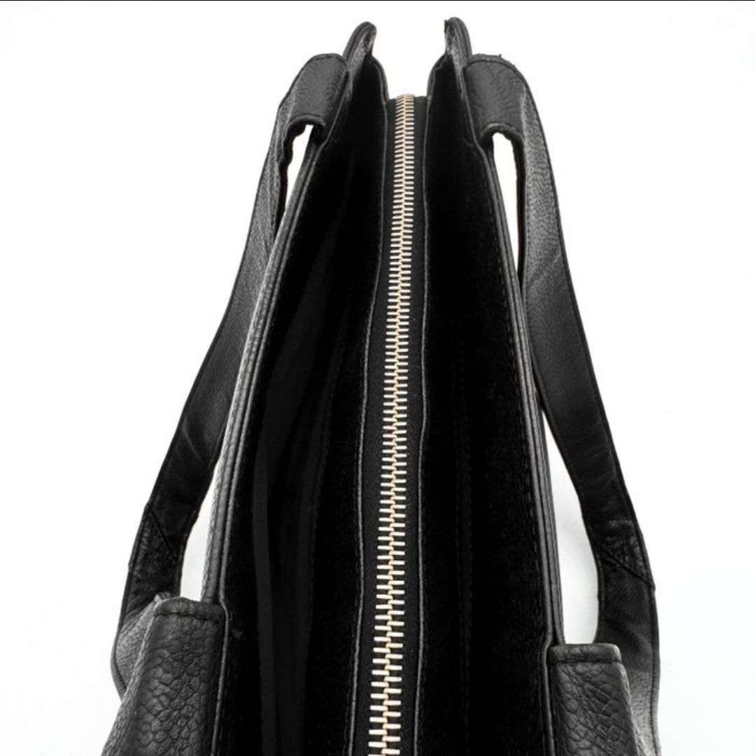 Chanel Black  Caviar Leather Logo Tote Bag