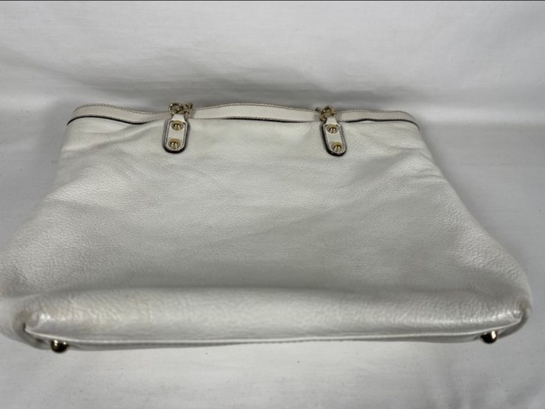 Gucci  white leather tote bag