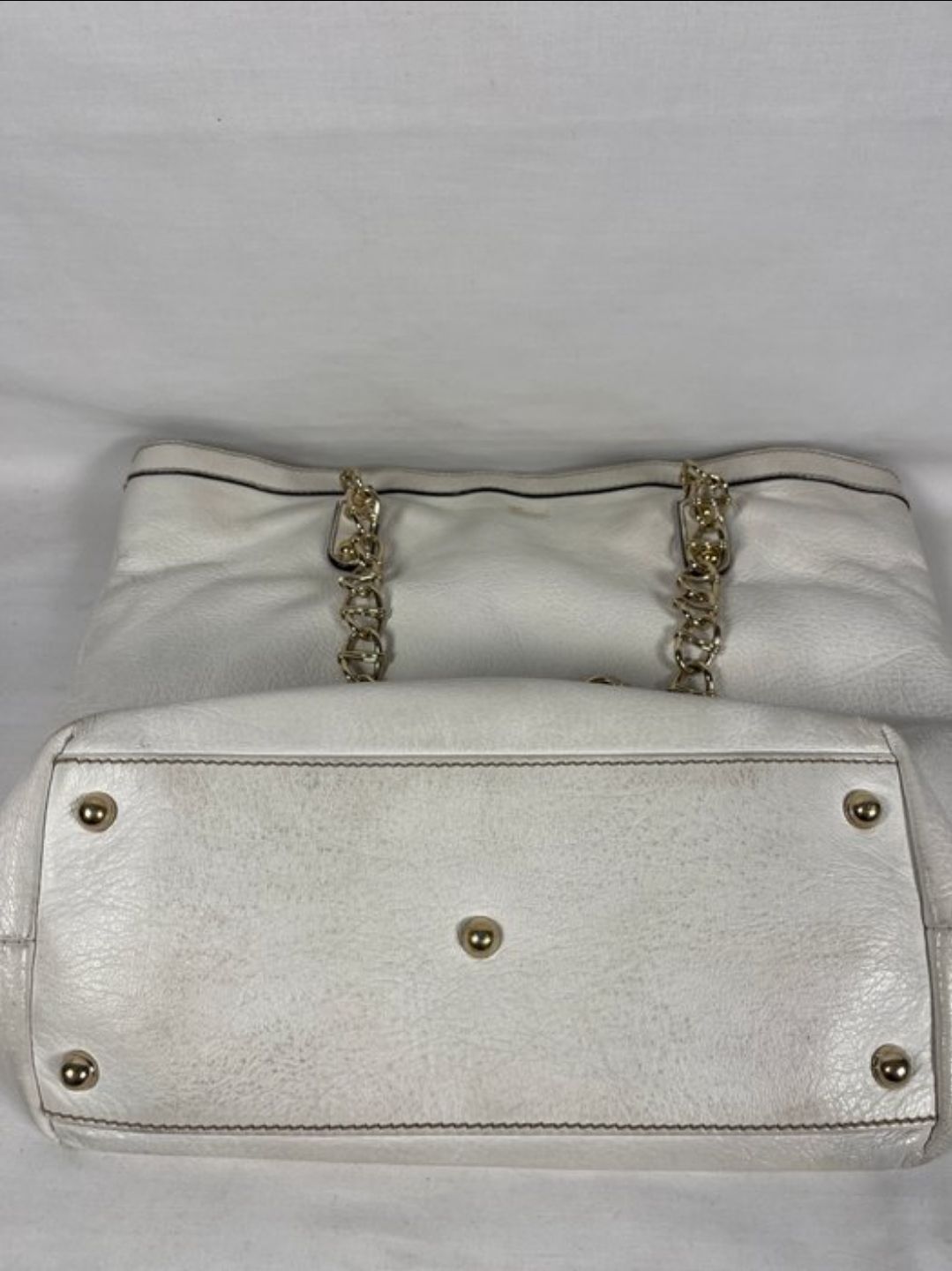 Gucci  white leather tote bag