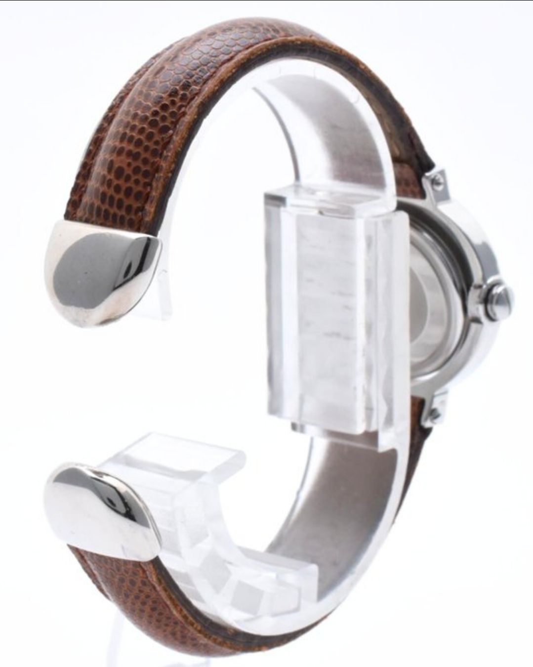 Gucci Brown leather StrapWatch flip Face 6600L