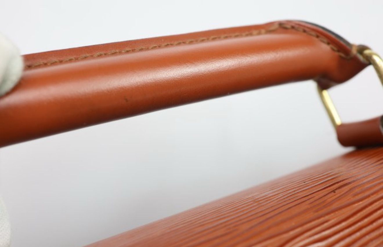 Louis Vuitton Cognac brown Epi Leather Serviette Conseiller  business